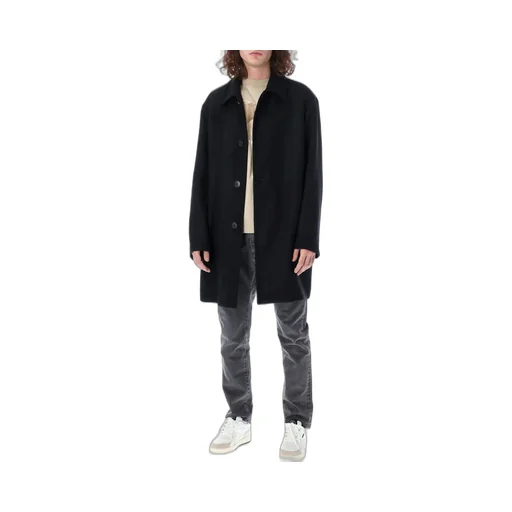 Palm Angels Logo-Printed Single Breasted Coat