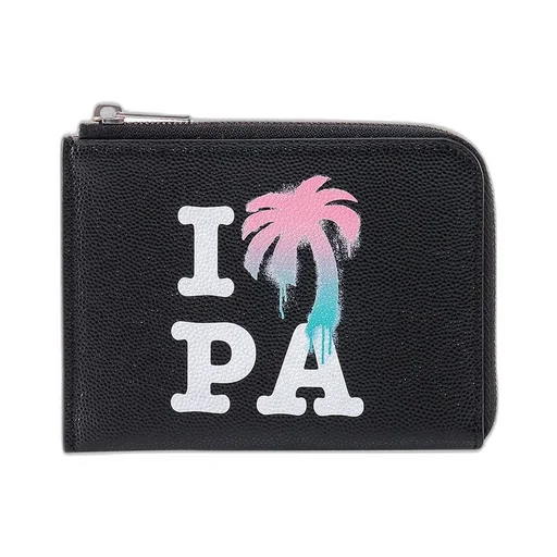 Palm Angels Logo Printed Zipped Wallet