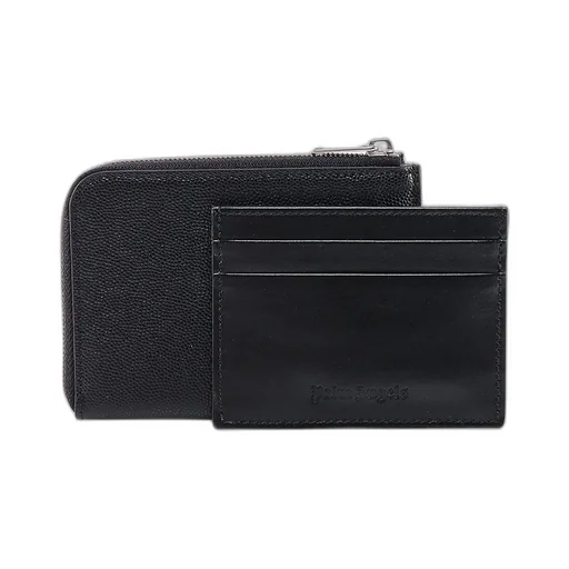 Palm Angels Logo Printed Zipped Wallet