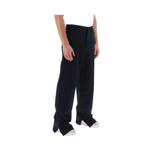 Palm Angels Logo Printed Wide-Leg Trousers