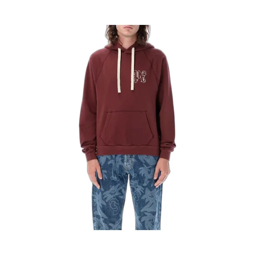 Palm Angels Pa Monogram Embroidered Drawstring Hoodie