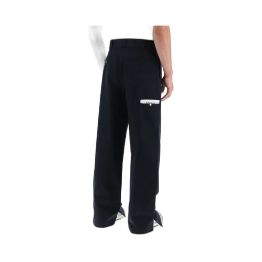 Palm Angels Logo Printed Wide-Leg Trousers