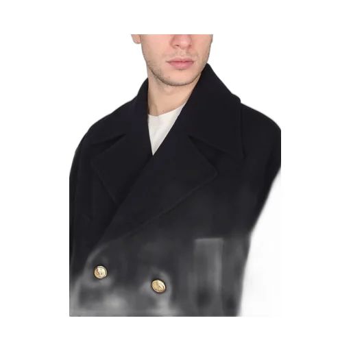Palm Angels Palm Tree-Embroidered Double-Breasted Coat