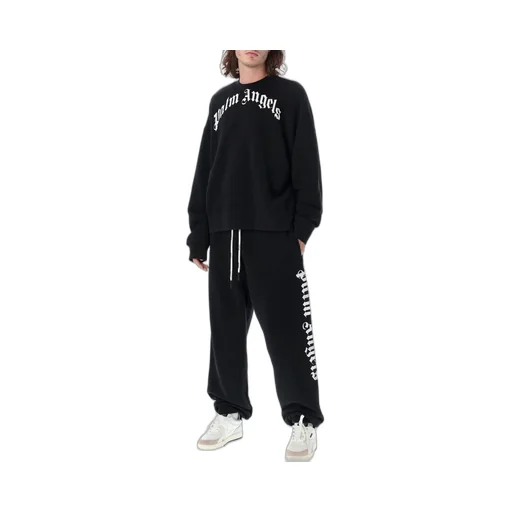 Palm Angels Drawstring Straight Leg Sweatpants