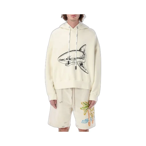 Palm Angels Slpit Shark Drawstring Hoodie