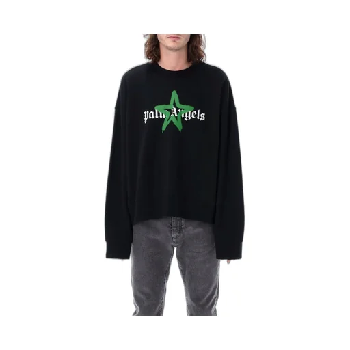 Palm Angels Logo-Printed Long-Sleeved Crewneck Sweatshirt
