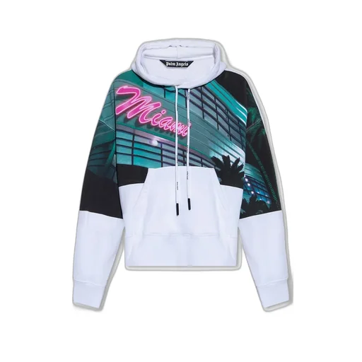 Palm Angels Graphic Printed Drawstring Hoodie