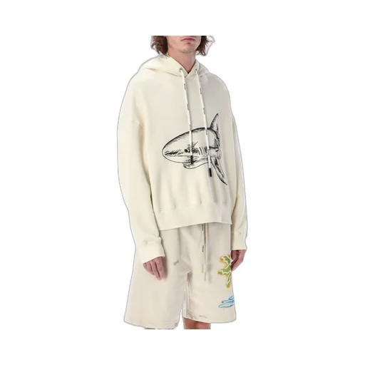 Palm Angels Slpit Shark Drawstring Hoodie
