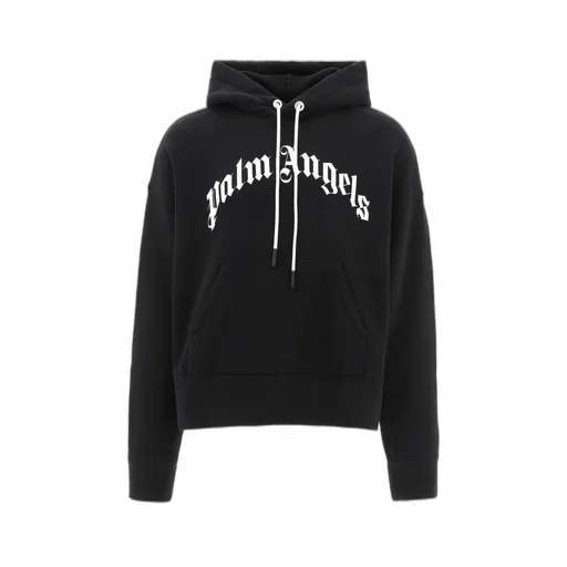 Palm Angels Logo Printed Drawstring Hoodie