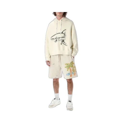 Palm Angels Slpit Shark Drawstring Hoodie