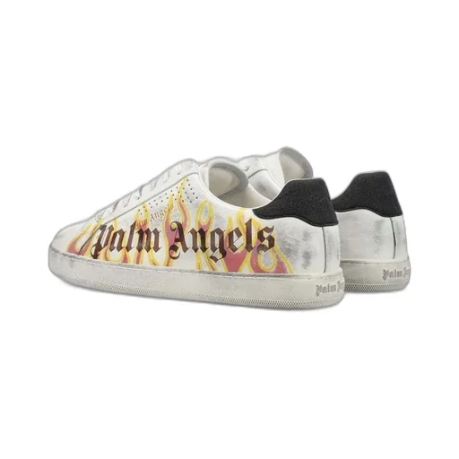 Palm Angels Distressed Spray Paint Lace-Up Sneakers