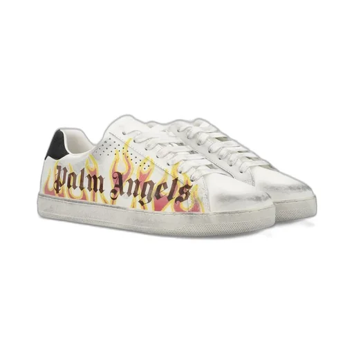 Palm Angels Distressed Spray Paint Lace-Up Sneakers