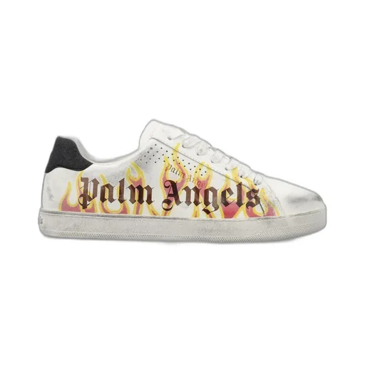 Palm Angels Distressed Spray Paint Lace-Up Sneakers