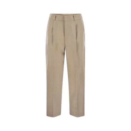 Pt Torino Pinstripe Wool-Cashmere Pants