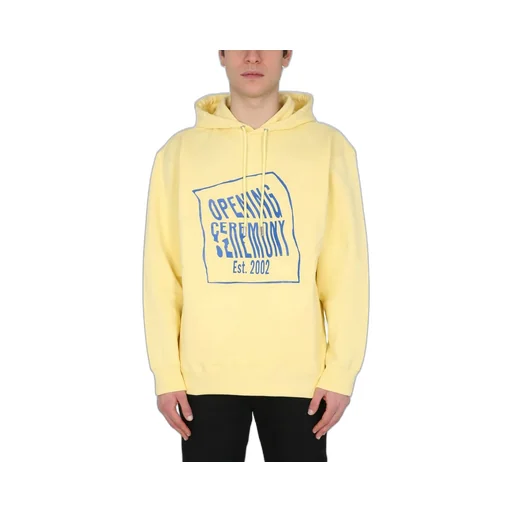 Opening Ceremony Warped Logo Printed Hoodie