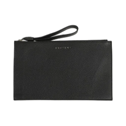 Orciani Logo Lettering Zipped Clutch Bag