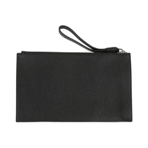 Orciani Logo Lettering Zipped Clutch Bag