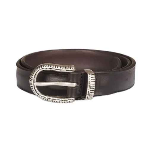 Orciani Logo Engraved Buckle Belt
