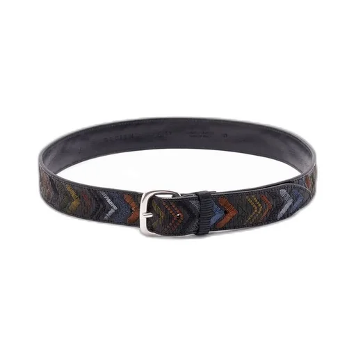 Orciani Blade Peak Embroidered Buckle Belt