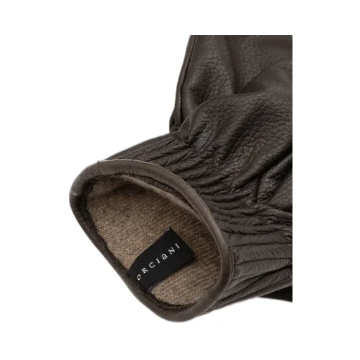 Orciani Drummed Leather Gloves