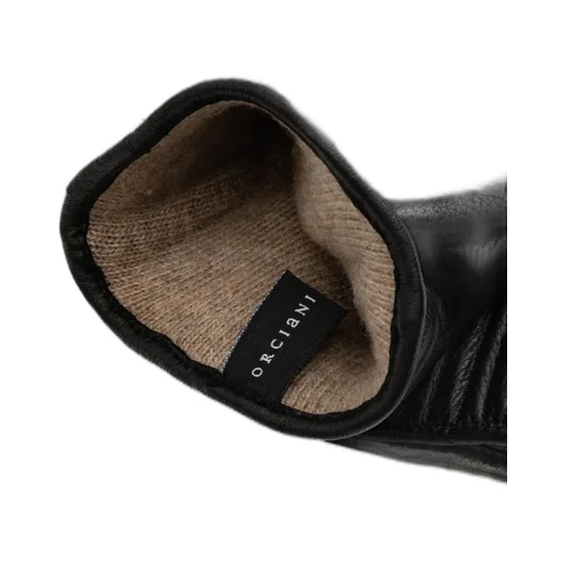 Orciani Drummed Leather Gloves