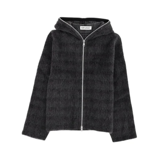 Our Legacy Full Zip Check-Pattern Hoodie