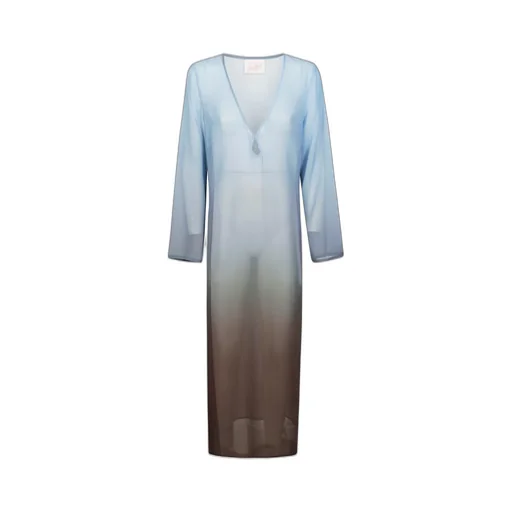 Mc2 Saint Barth Agatha Gradient Effect Georgette Maxi Dress