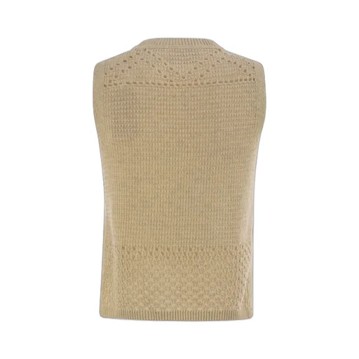Mc2 Saint Barth Aire Crochet Knitted Sleeveless Top