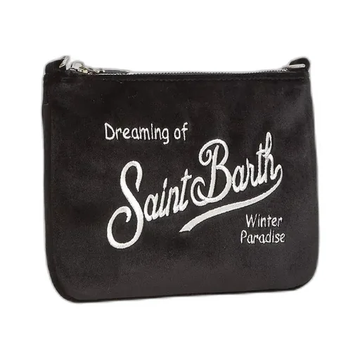 Mc2 Saint Barth Embroidered Velvet Clutch Bag