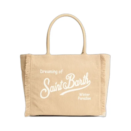 Mc2 Saint Barth Fringed Corduroy Tote Bag