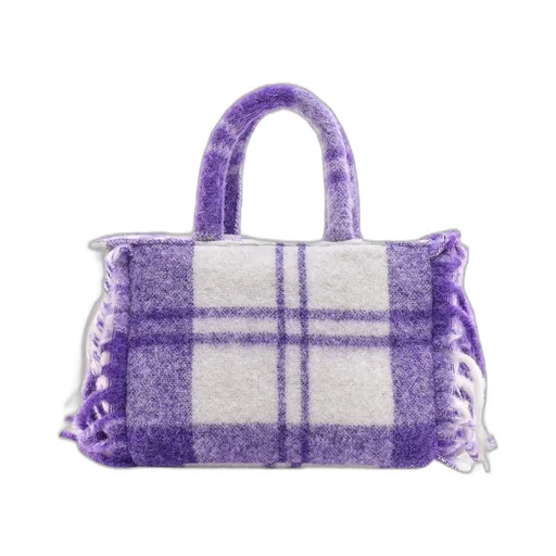 Mc2 Saint Barth Colette Blanket Tartan Printed Handbag