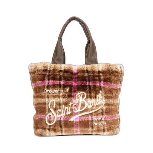 Mc2 Saint Barth Vanity Checked Top Handle Bag