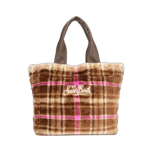 Mc2 Saint Barth Vanity Checked Top Handle Bag
