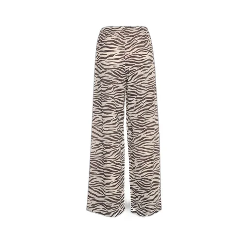 Mc2 Saint Barth Amalia Zebra Lurex Wide-Leg Trousers
