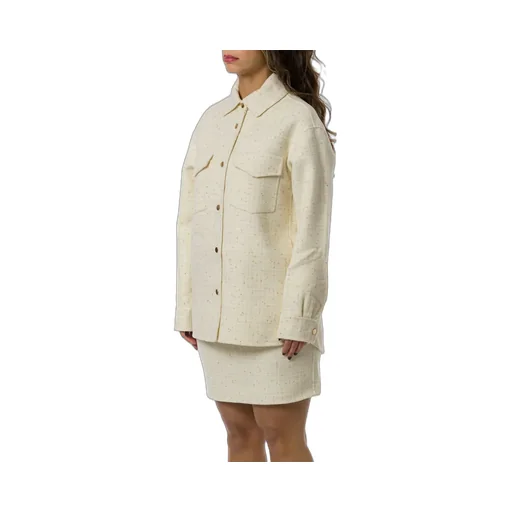 Mc2 Saint Barth Wooly Tweed Sequinned Chantel Jacket