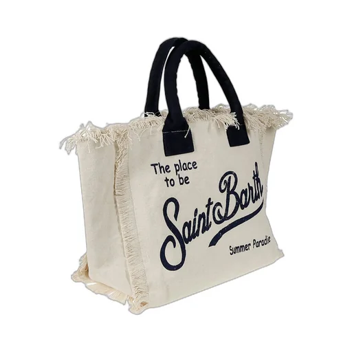 Mc2 Saint Barth Fringed Logo Tote