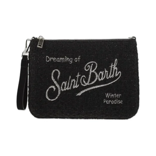 Mc2 Saint Barth Parisienne Zipped Tweed Clutch Bag