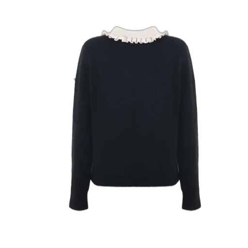 Mc2 Saint Barth Levine Embellished Ruffled Collar Jumper