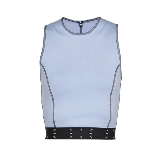 Mcq Alexander Mcqueen Contrast Trim Cropped Top