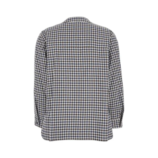 Merci Check Motif Crewneck Shirt