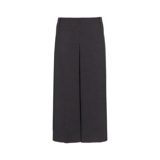 Merci Contrast-Stitch Patch Pocket Skirt