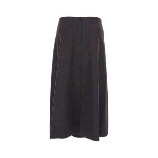 Merci Contrast-Stitch Patch Pocket Skirt
