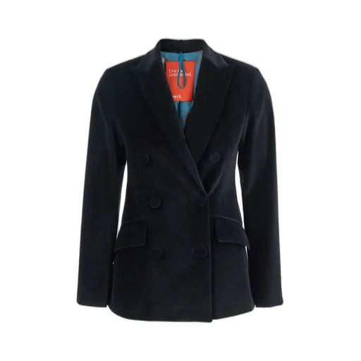 Merci Double-Breasted Velvet Jacket