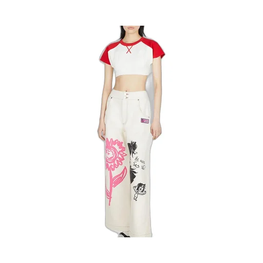 Meryll Rogge Cropped Jersey Baseball Top