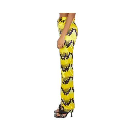 Meryll Rogge Graphic-Printed Satin Pants