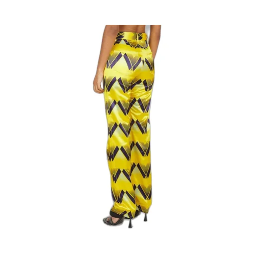 Meryll Rogge Graphic-Printed Satin Pants