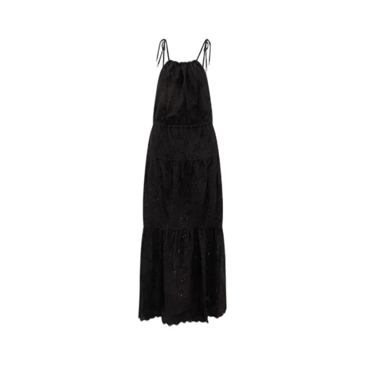 Michael Kors Halterneck Floral-Embroidered Maxi Dress