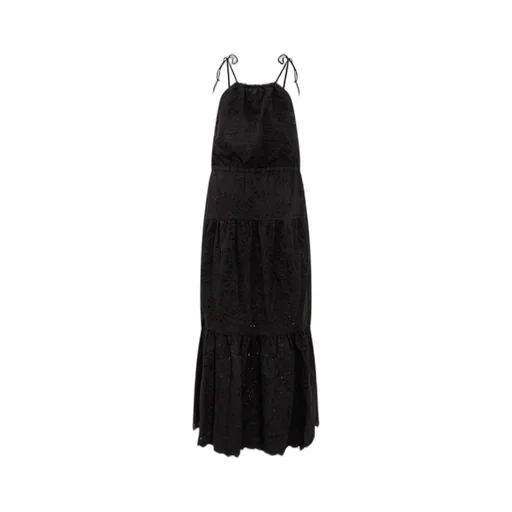 Michael Kors Halterneck Floral-Embroidered Maxi Dress