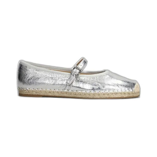 Michael Kors Lynn Metallic Leather Ballet Espadrilles
