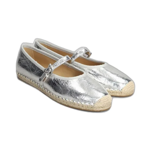Michael Kors Lynn Metallic Leather Ballet Espadrilles